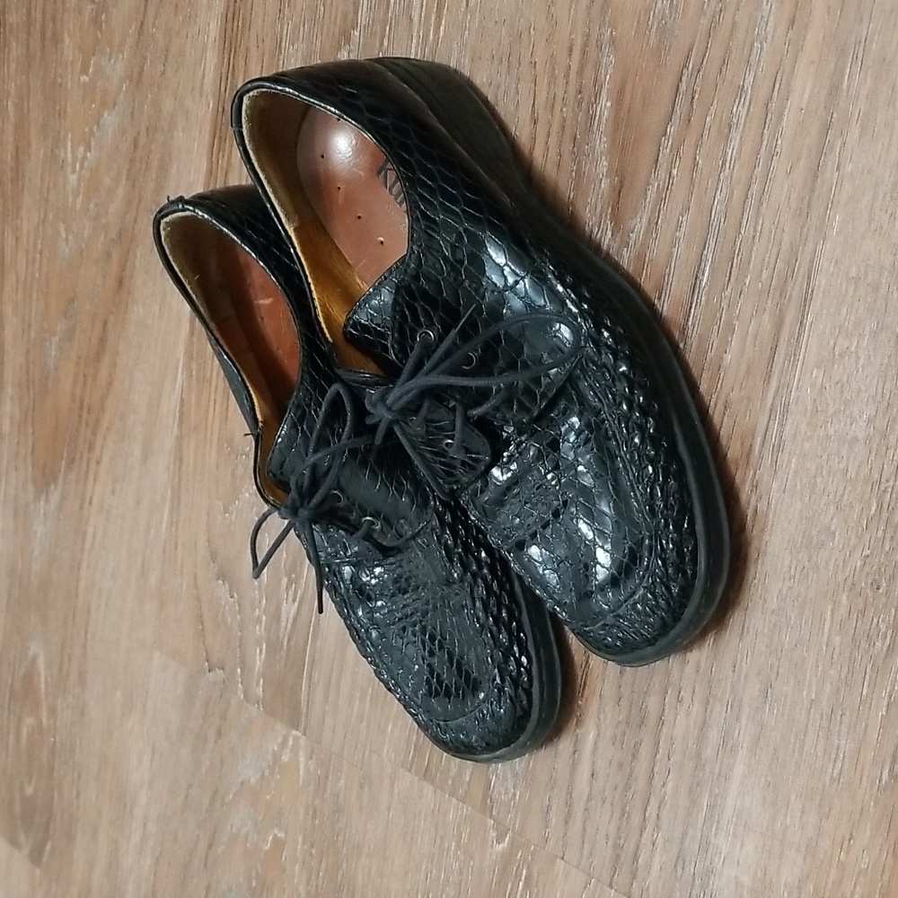 (EU42) Kumfs New Zealand Reptile Lace Up Date Night Evening Formal Snakeskim